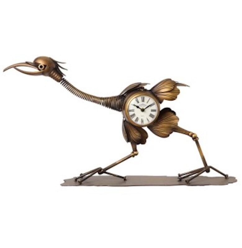 Vloerklok - vogel design dubbelzijdig