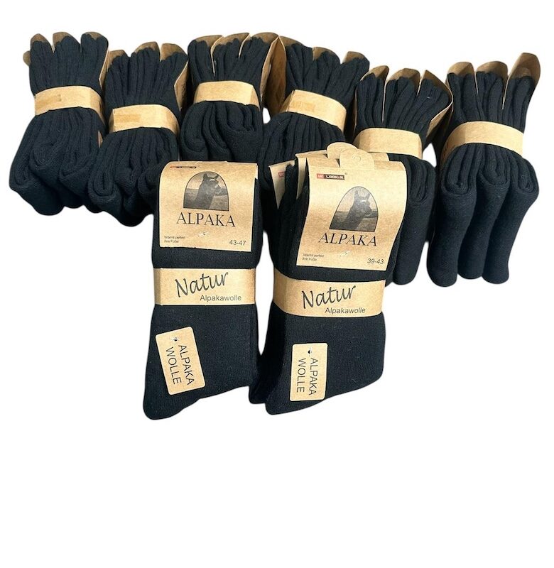 Alpaca sokken zwart