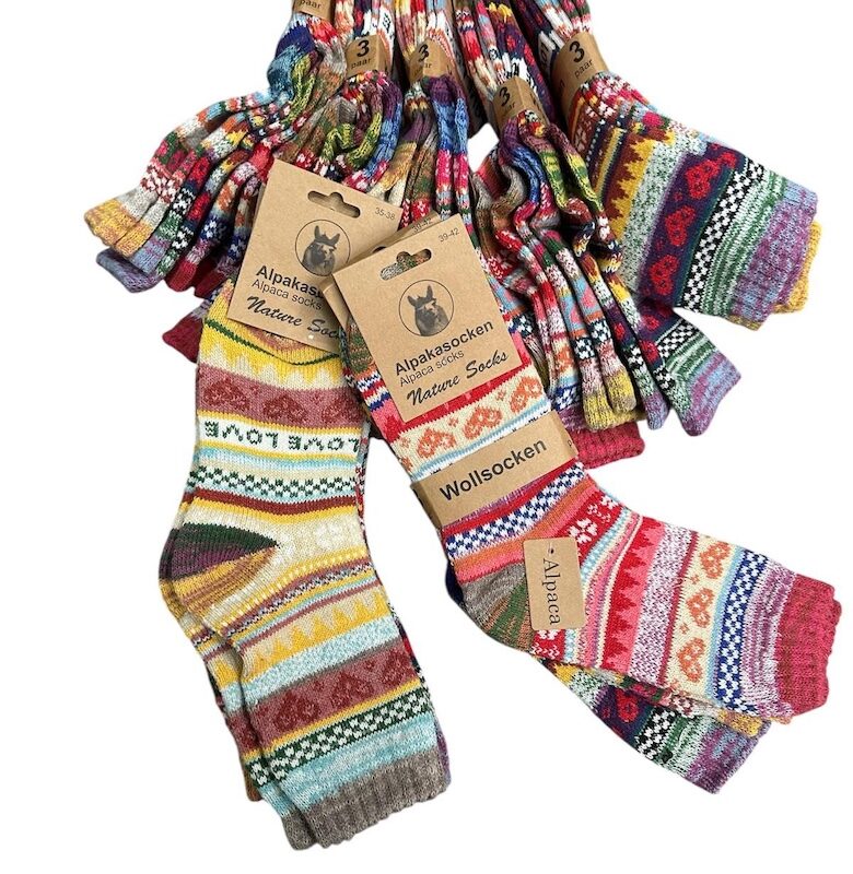 Alpaca sokken multicolour- dik