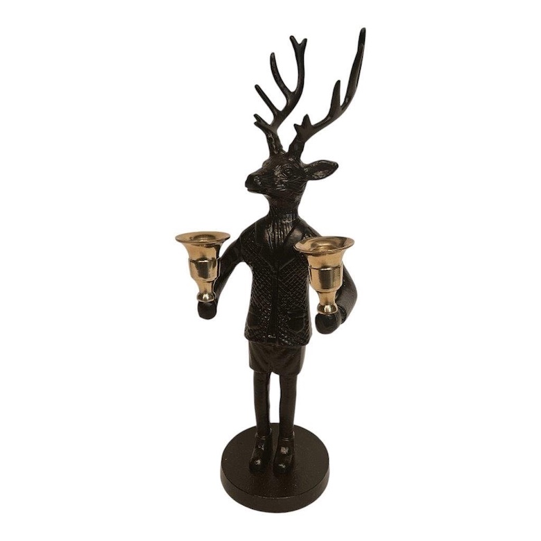 Stijlvolle hert kandelaar- 43 cm