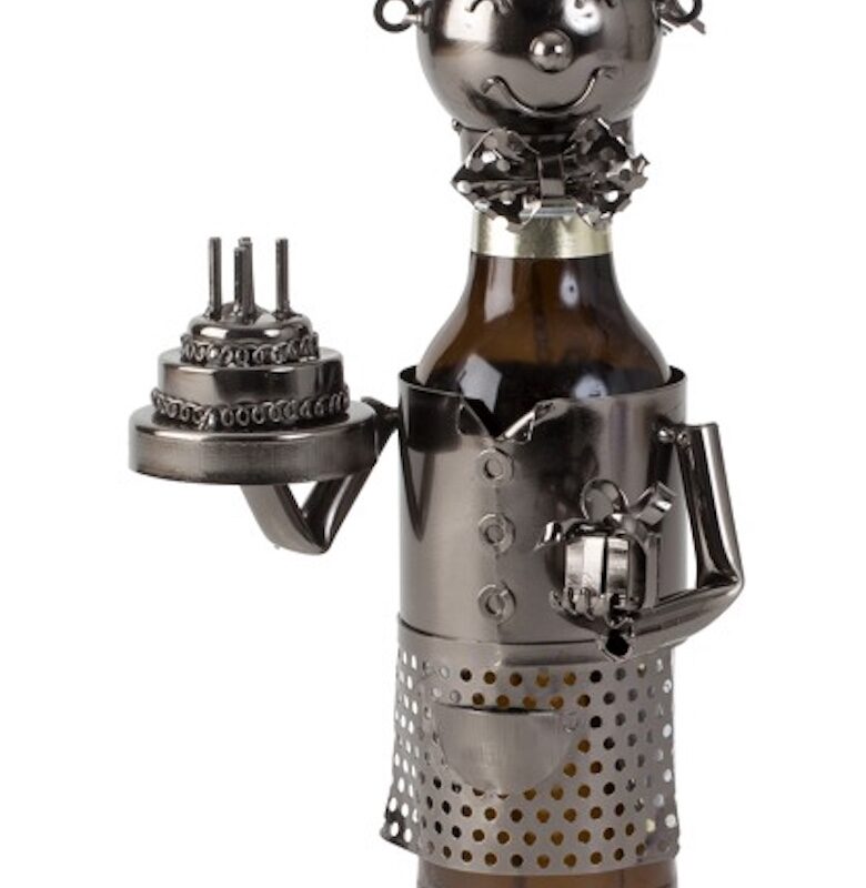 Bierfleshouder verjaardag- metaal