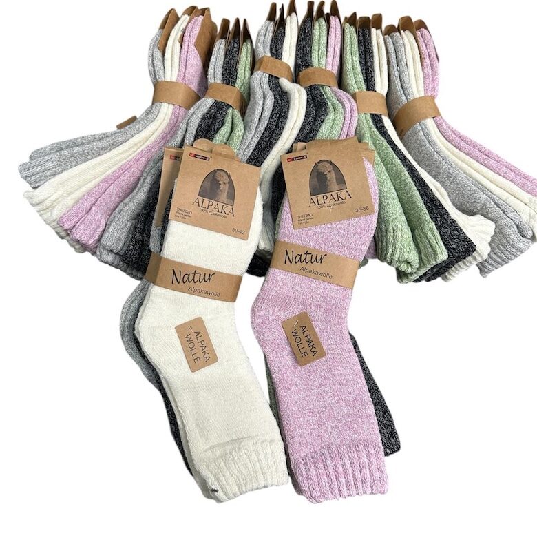 Alpaca sokken thermo gemêleerd