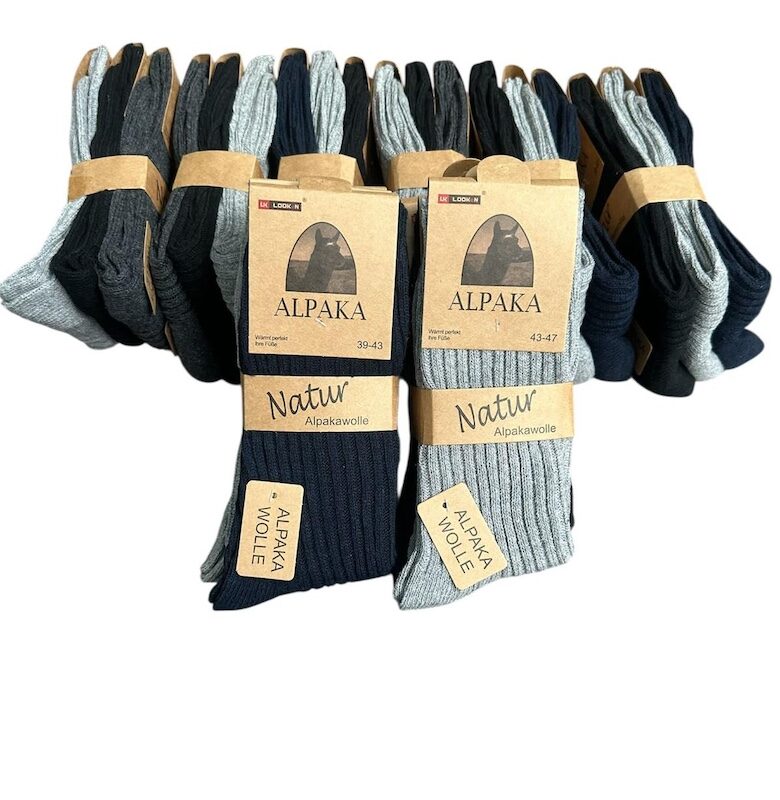 Alpaca sokken rib- heren